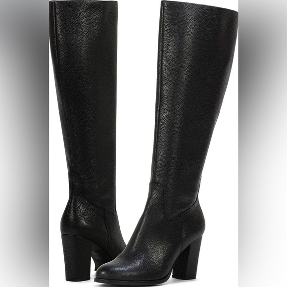 NIB Sabastin Tall Boots In Black Calf Leather - Picture 1 of 4